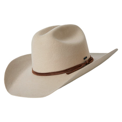 Sombrero Cowboy Laredo de fieltro de lana de Brixton - Crema