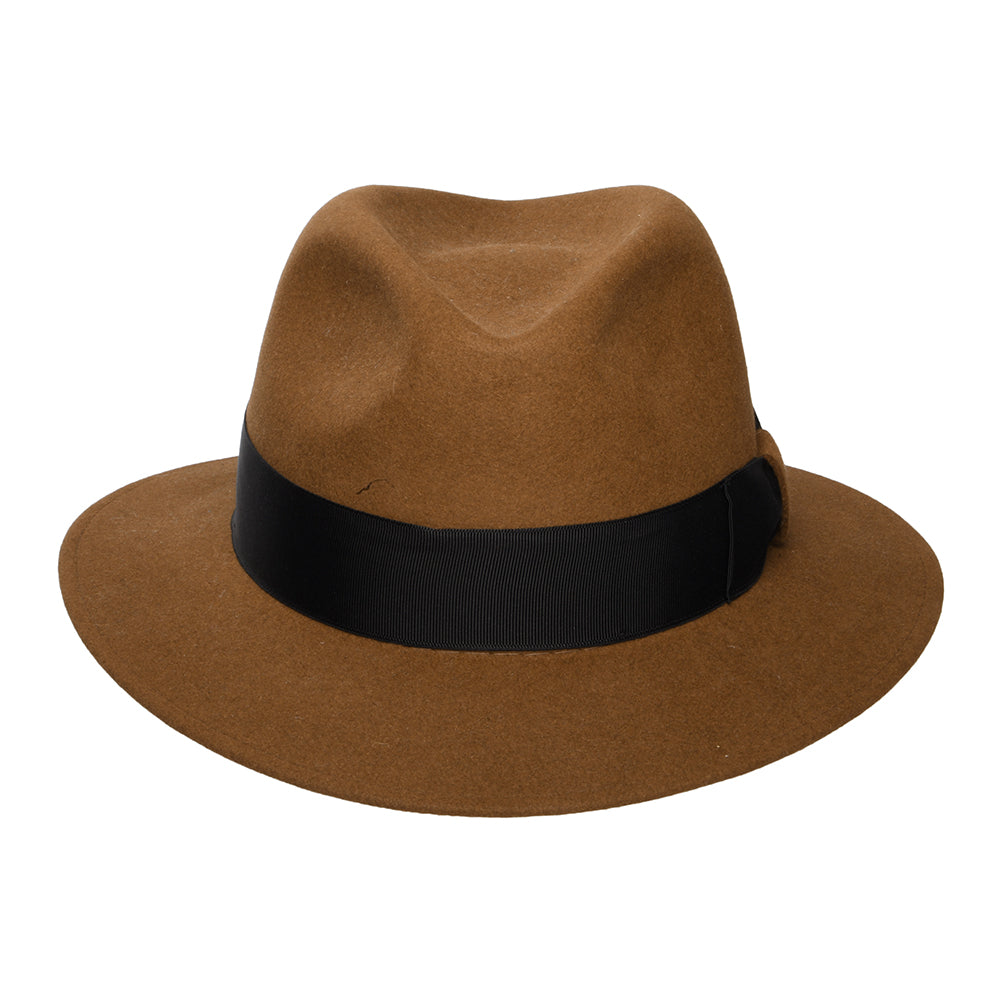 Sombrero Fedora Safari Lestoca Traveller de fieltro mezcla de piel de castor de Stetson - Marrón