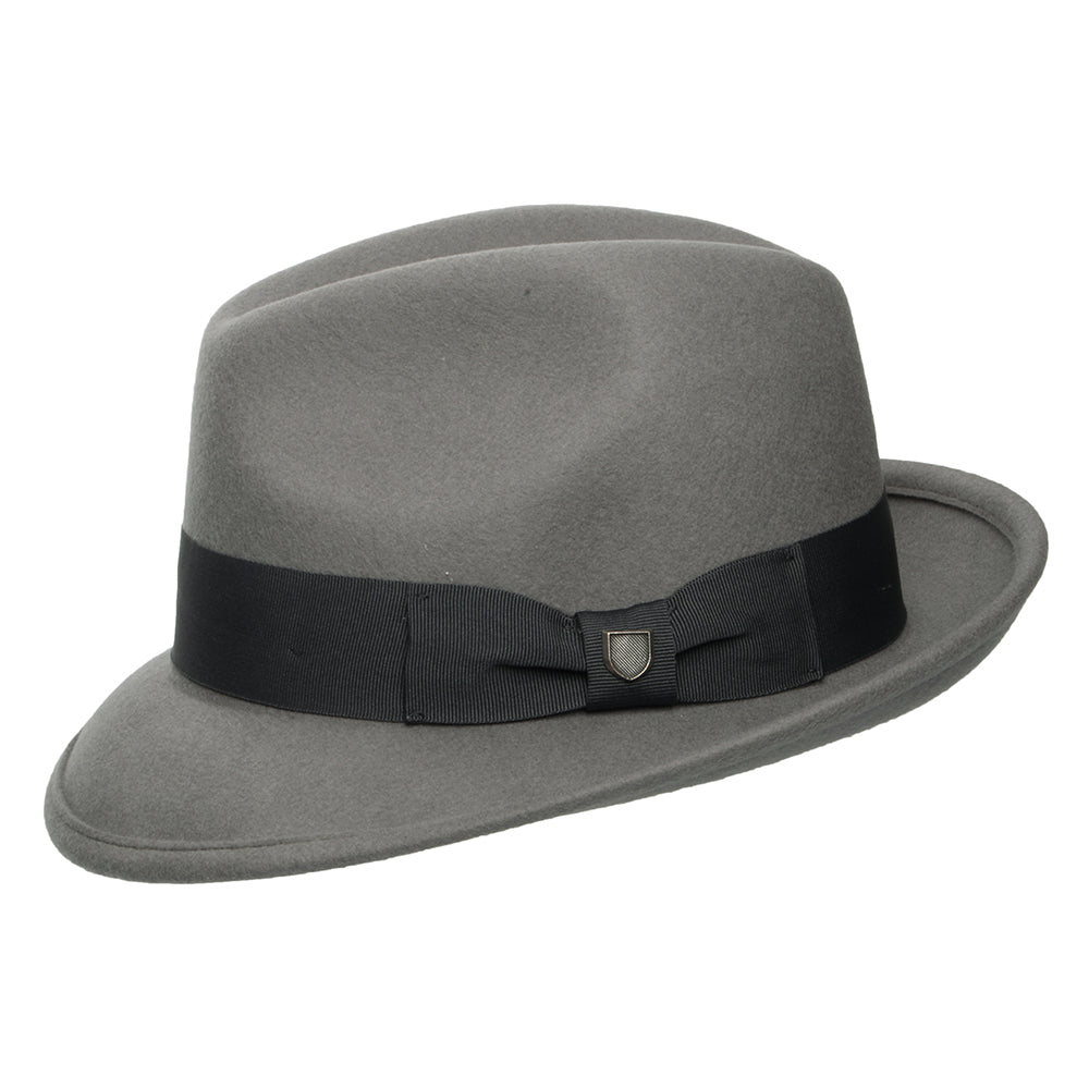 Sombrero Fedora Horton Convertabrim de fieltro de lana de Brixton - Gris