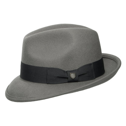 Sombrero Fedora Horton Convertabrim de fieltro de lana de Brixton - Gris