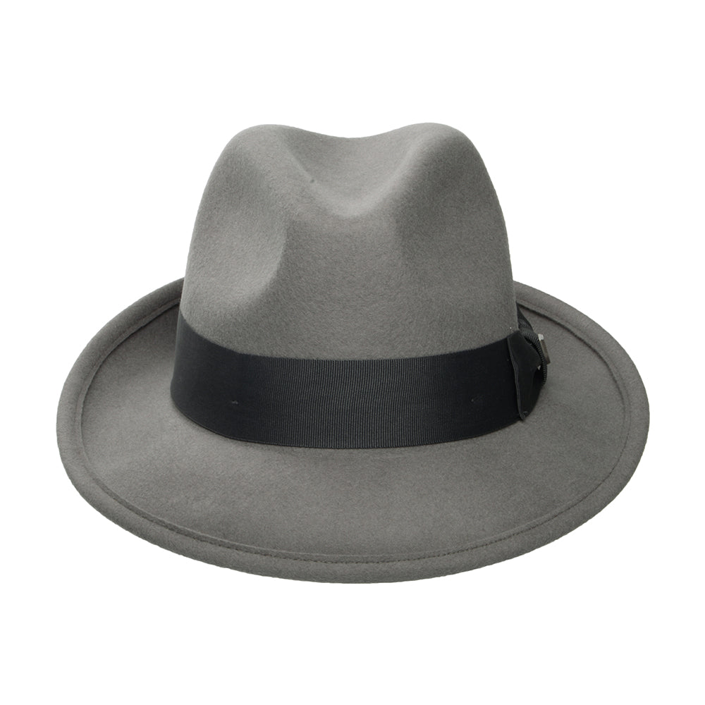 Sombrero Fedora Horton Convertabrim de fieltro de lana de Brixton - Gris