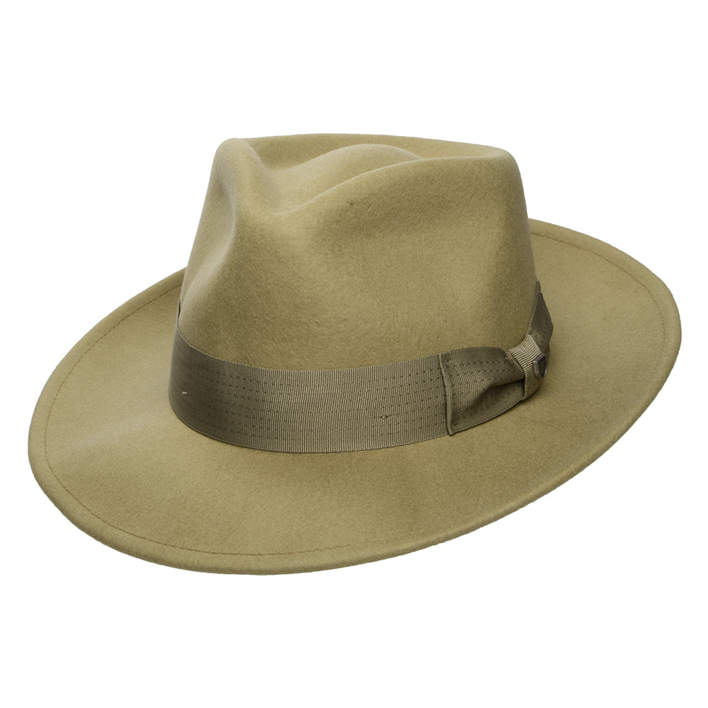 Sombrero Fedora Swindle Convertabrim de fieltro de lana de Brixton - Bronce