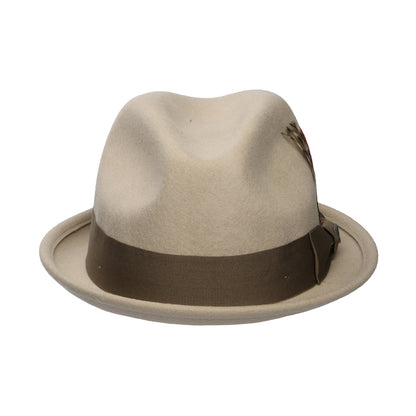Sombrero Trilby Gain de fieltro de lana de Brixton - Arena-Marrón Claro