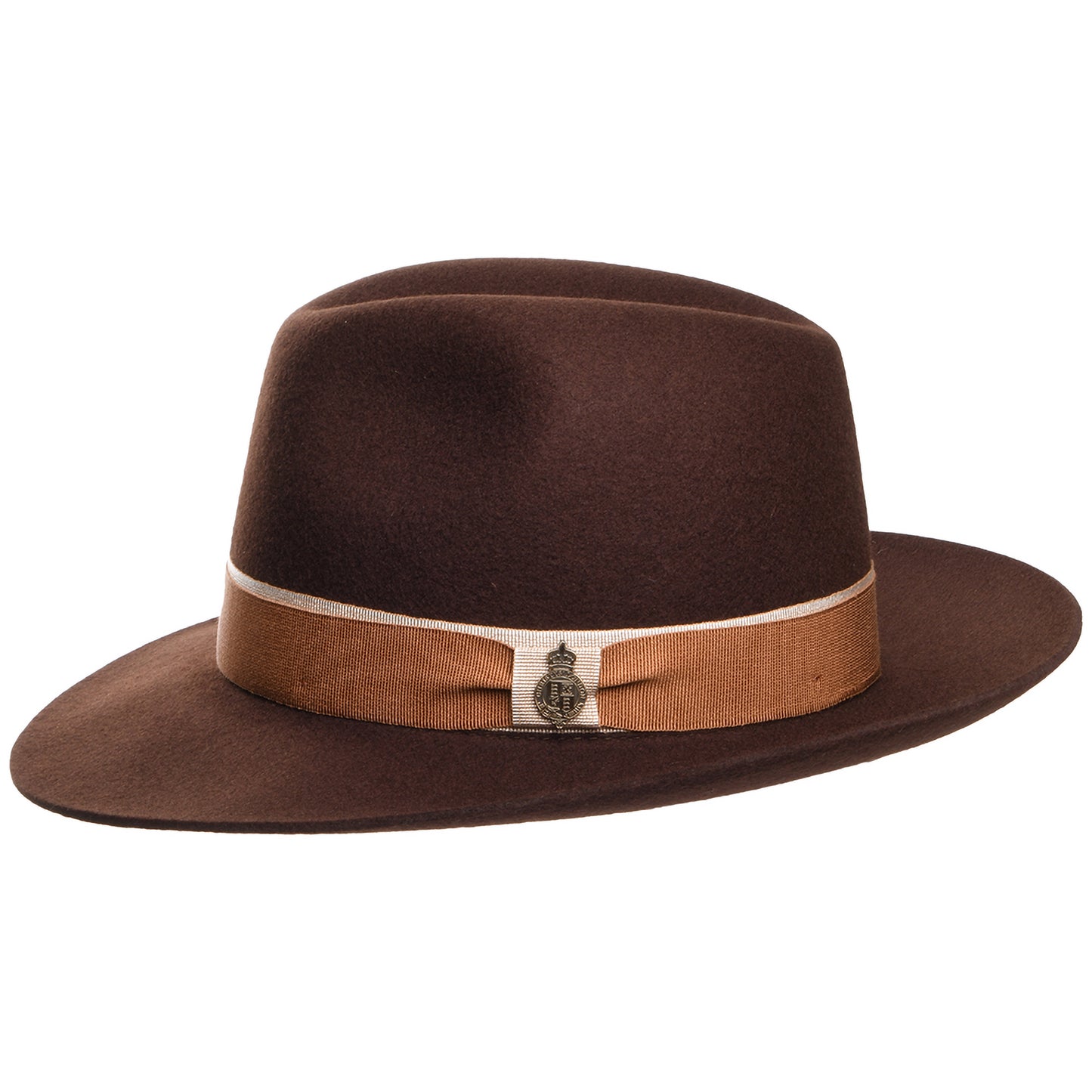 Sombrero Fedora Lingfield de fieltro de lana de Christys - Marrón
