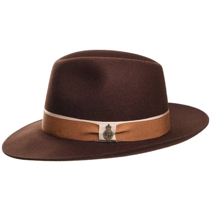 Sombrero Fedora Lingfield de fieltro de lana de Christys - Marrón