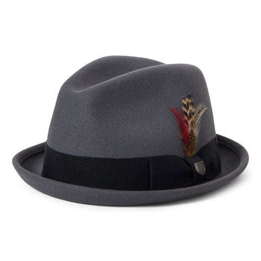 Sombrero Trilby Gain de fieltro de lana de Brixton - Antracita