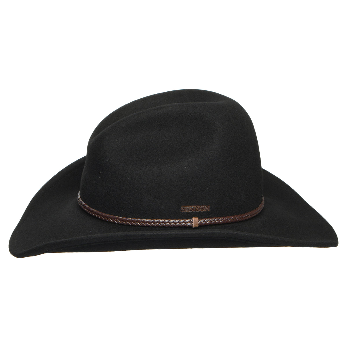 Sombrero Cowboy Oklahoma resistente al agua de fieltro de lana de Stetson - Negro