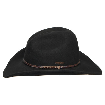 Sombrero Cowboy Oklahoma resistente al agua de fieltro de lana de Stetson - Negro