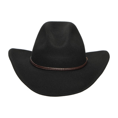 Sombrero Cowboy Oklahoma resistente al agua de fieltro de lana de Stetson - Negro