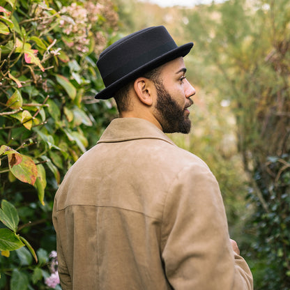 Sombrero flexible de lana Pork Pie de Jaxon & James - Negro