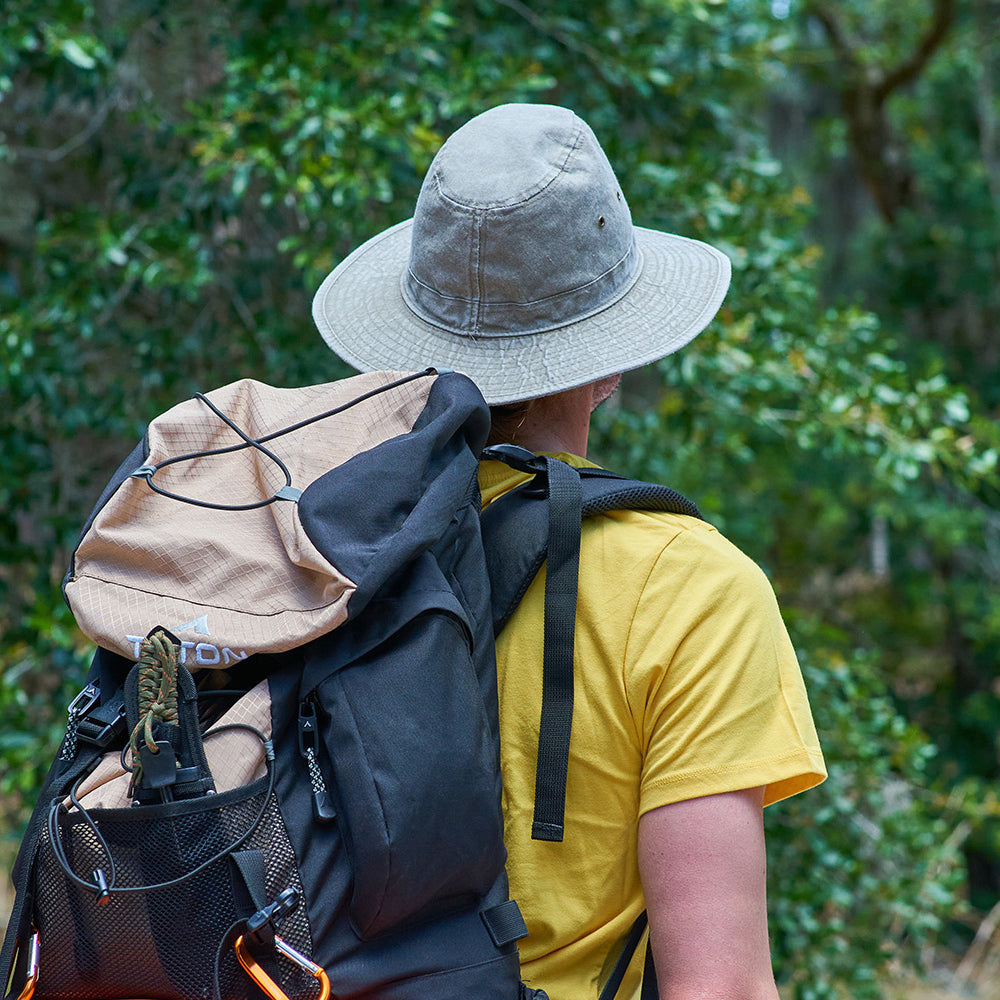 Sombrero Fedora Safari Rondavel de algodón de Dorfman Pacific - Verde Oliva
