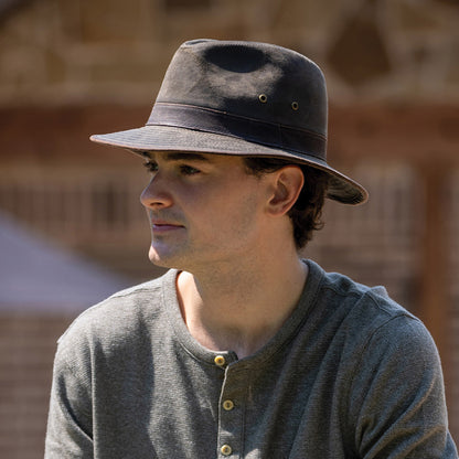 Sombrero Safari de aldogón envejecido de Dorfman Pacific - Loden