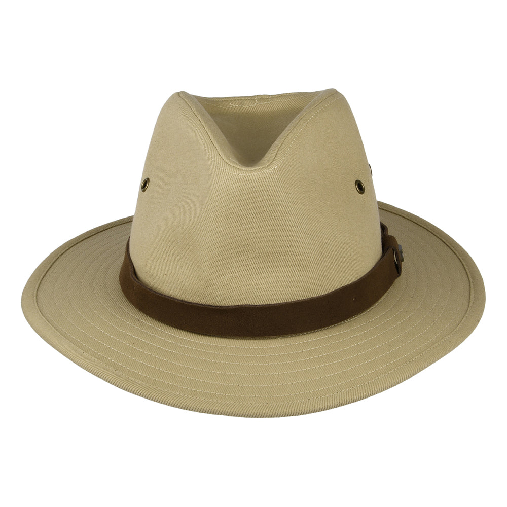 Sombrero Fedora Messer X Adventure repelente al agua de algodón de Brixton - Crema