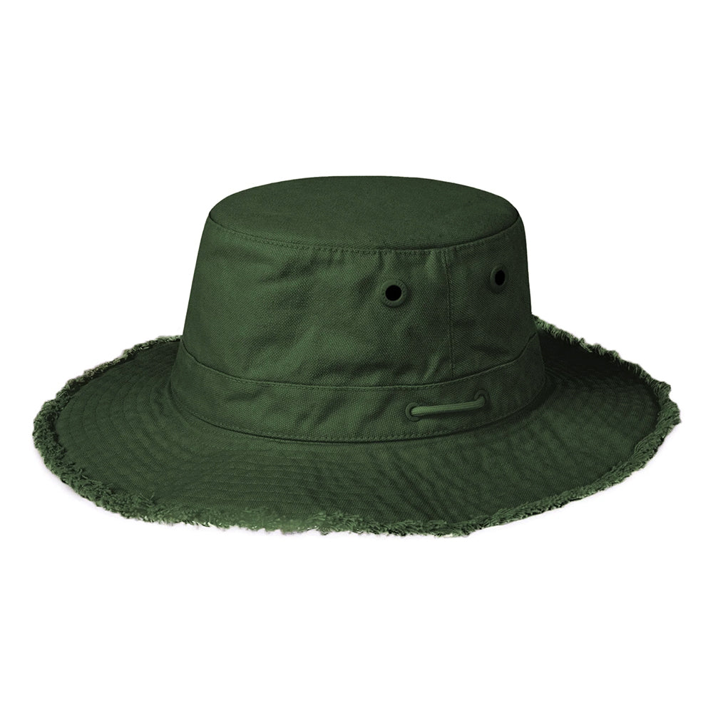 Sombrero de Sol T3 Fringe Wanderer de algodón de Tilley - Verde Pino