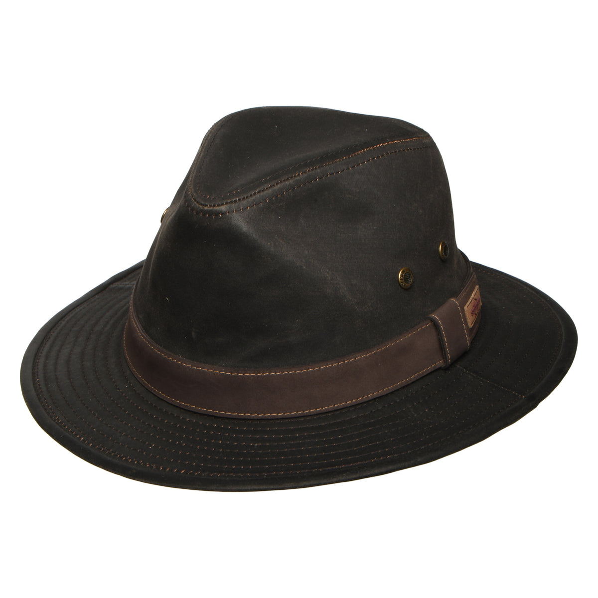 Sombrero Fedora Safari Traveller de aspecto avejentado de Stetson - Marrón
