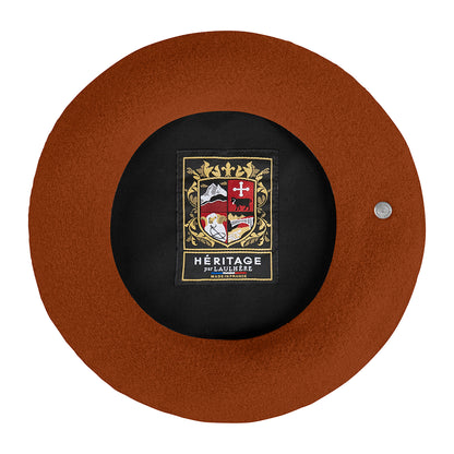 Boina Authentique de lana merino de Laulhère - Rojo Óxido