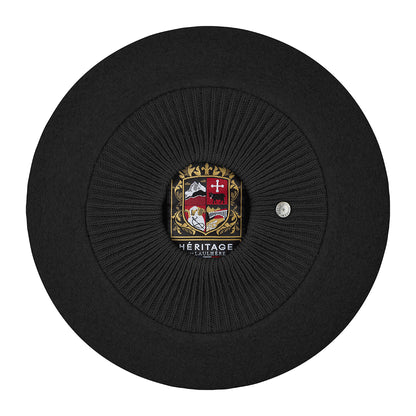 Boina Louvre de lana merino de Laulhère - Negro