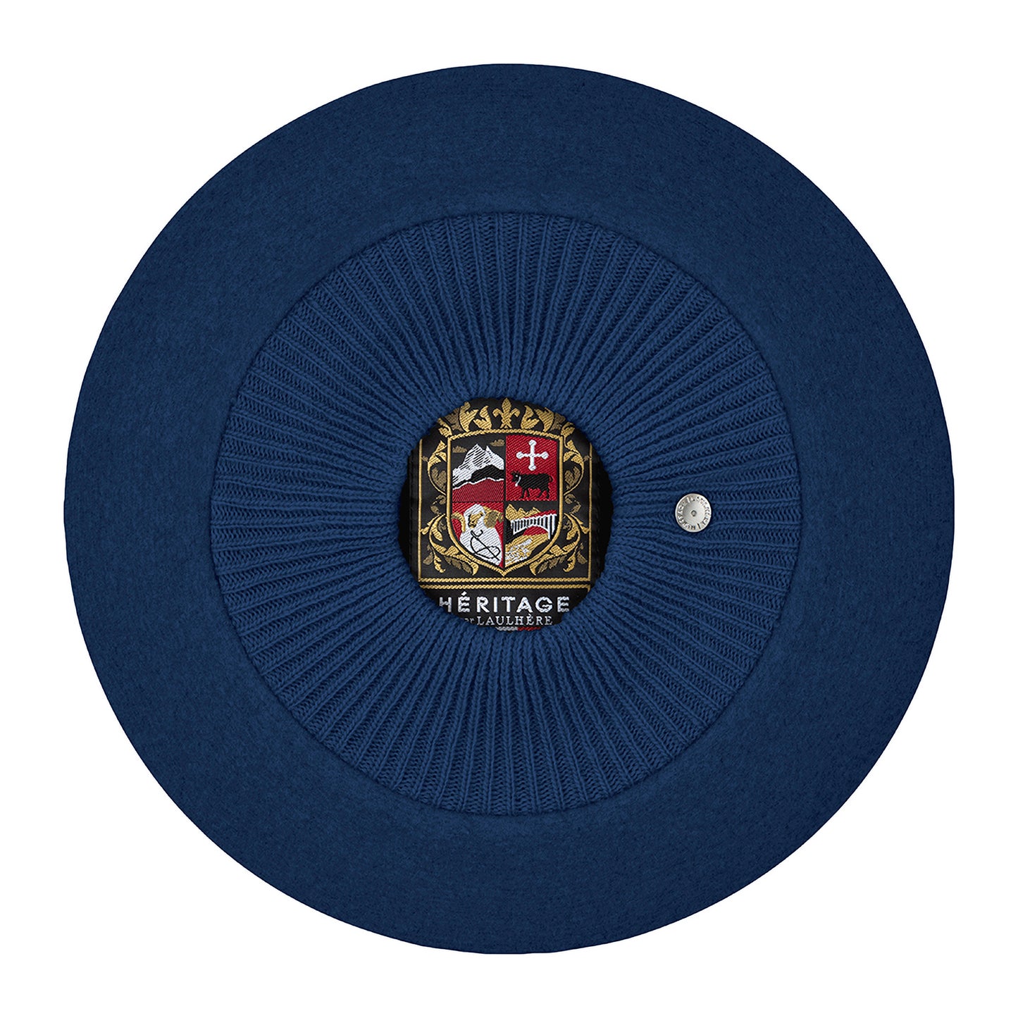 Boina Louvre de lana merino de Laulhère - Azul