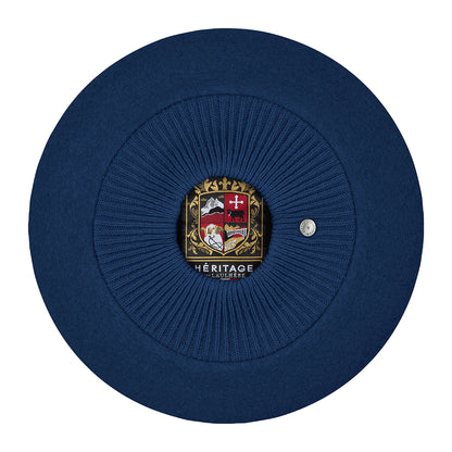 Boina Louvre de lana merino de Laulhère - Azul