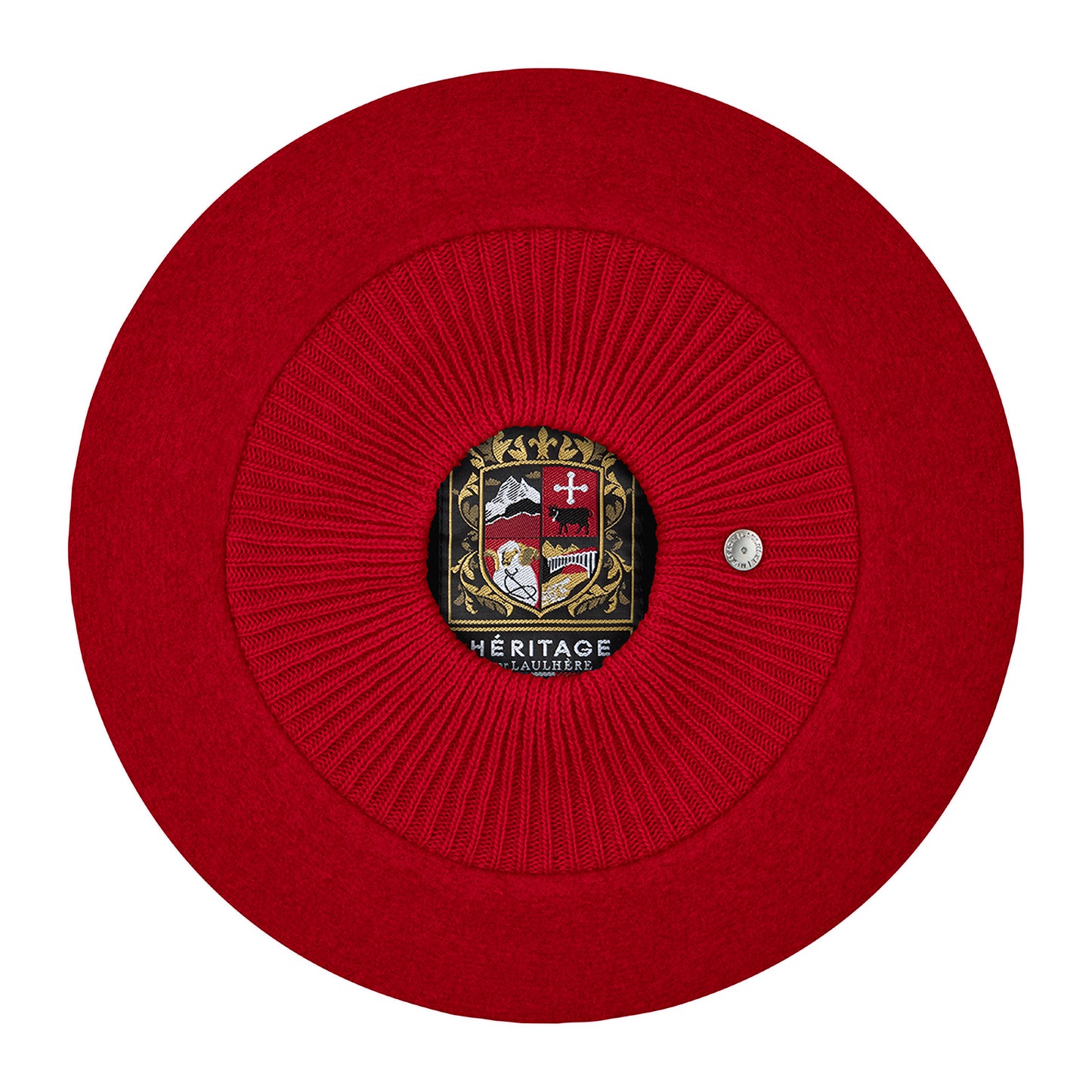 Boina Louvre de lana merino de Laulhère - Rojo