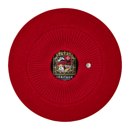 Boina Louvre de lana merino de Laulhère - Rojo