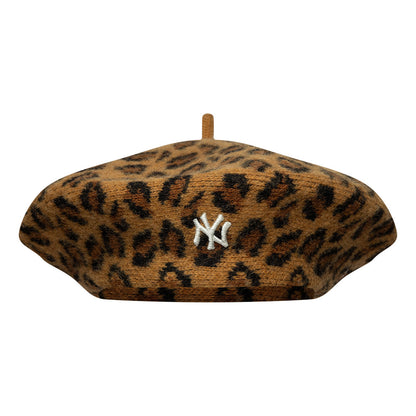 Boina Leopard New York Yankees de lana de New Era - Camel-Blanco