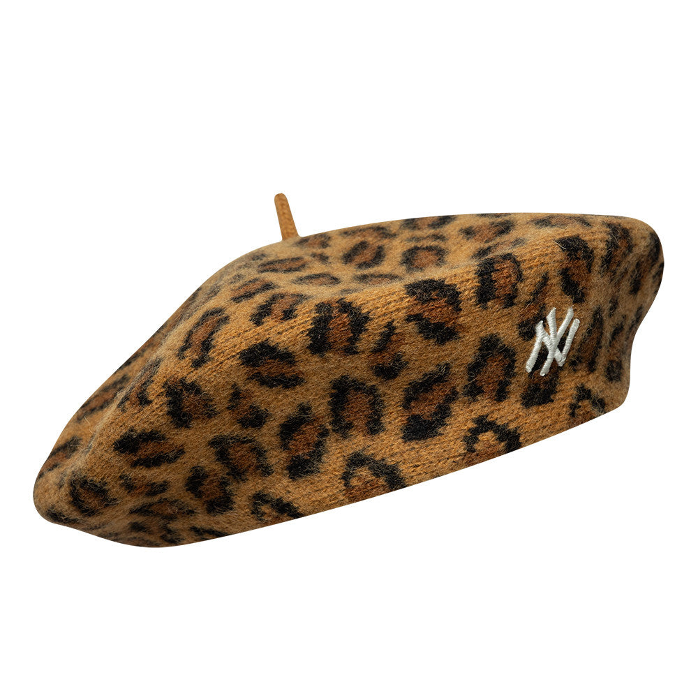 Boina Leopard New York Yankees de lana de New Era - Camel-Blanco