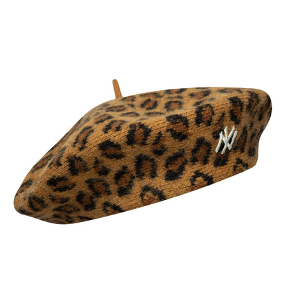 Boina Leopard New York Yankees de lana de New Era - Camel-Blanco
