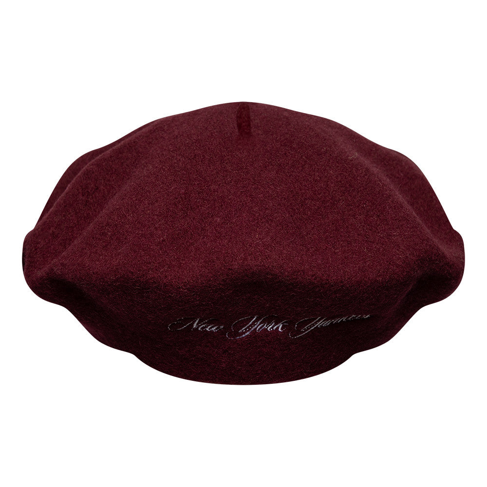 Boina Wool Script New York Yankees de New Era - Burdeos-Blanco