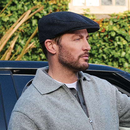 Gorra plana de melton de Failsworth - Gris