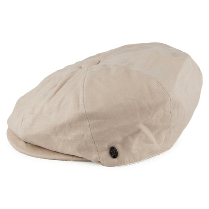 Gorra Newsboy redonda de lino de Jaxon & James - Natural