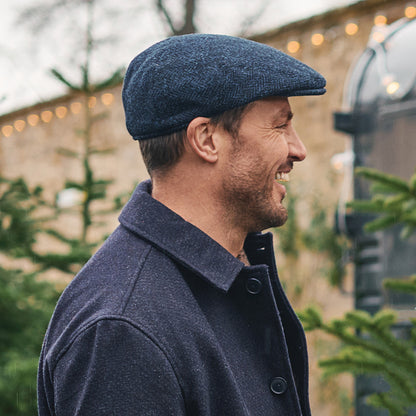 Gorra plana Stornoway de HARRIS TWEED de Failsworth - Azul