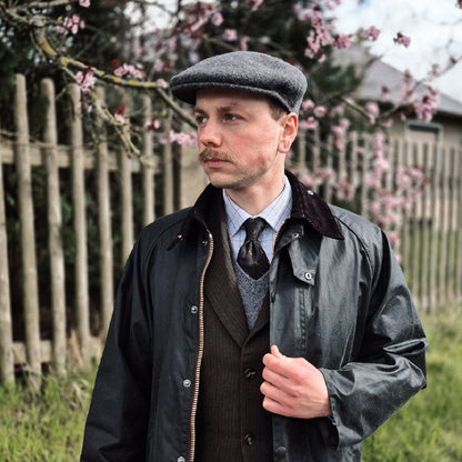 Gorra plana clásica de lana de Jaxon & James - Antracita