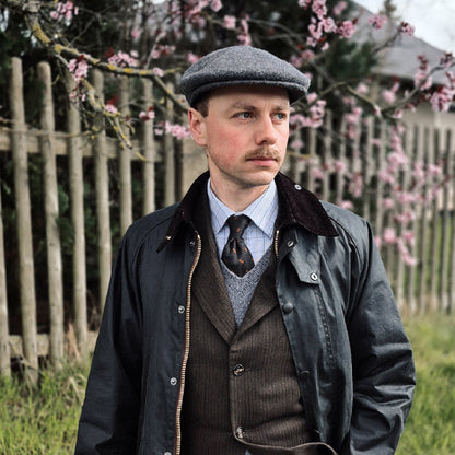 Gorra plana clásica de lana de Jaxon & James - Antracita