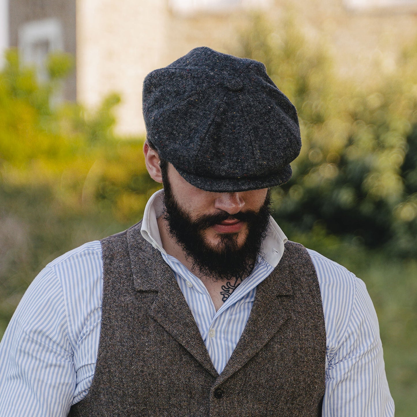 Gorra Newsboy Blackheath mezcla de tonos con manchas de Jaxon & James - Negro-Multi