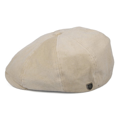 Gorra Newsboy Brood Lightweight X Snap de pana de Brixton - Blanco Roto