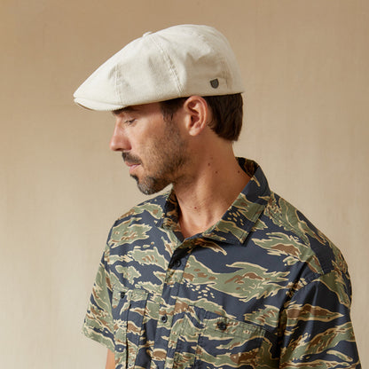 Gorra Newsboy Brood Lightweight X Snap de pana de Brixton - Blanco Roto