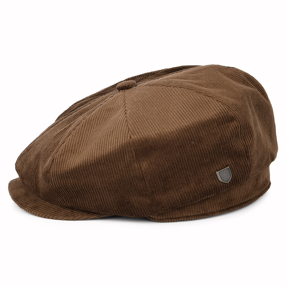 Gorra Newsboy Brood holgada de pana de Brixton - Marrón