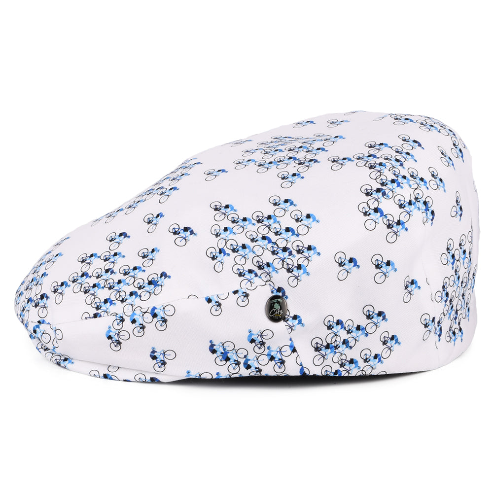 Gorra plana Tour de Velo de algodón de City Sport - Blanco-Azul
