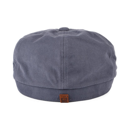 Gorra Newsboy Hudson de algodón de Failsworth - Pizarra-Rojo Ladrillo