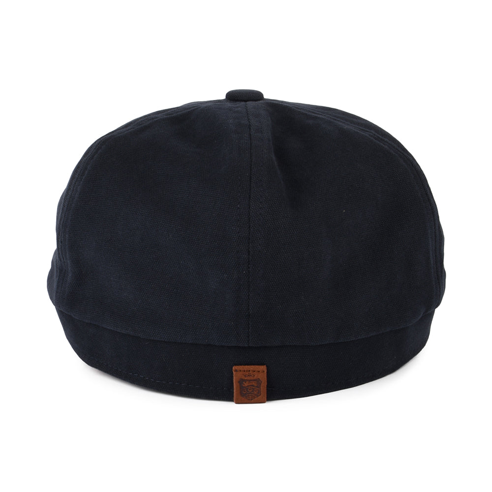Gorra Newsboy Hudson de algodón de Failsworth - Azul Marino-Salmón