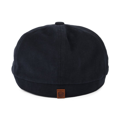 Gorra Newsboy Hudson de algodón de Failsworth - Azul Marino-Salmón