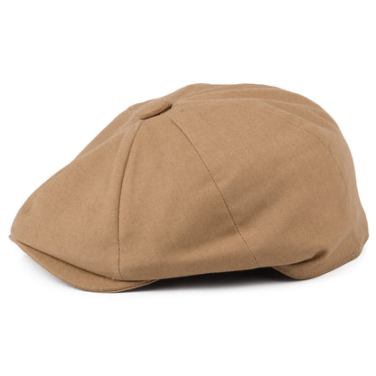 Gorra Newsboy 8 Piece de algodón y lino de Christys - Camel