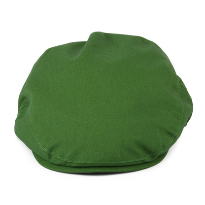 Gorra plana Balmoral de algodón y lino de Christys - Verde
