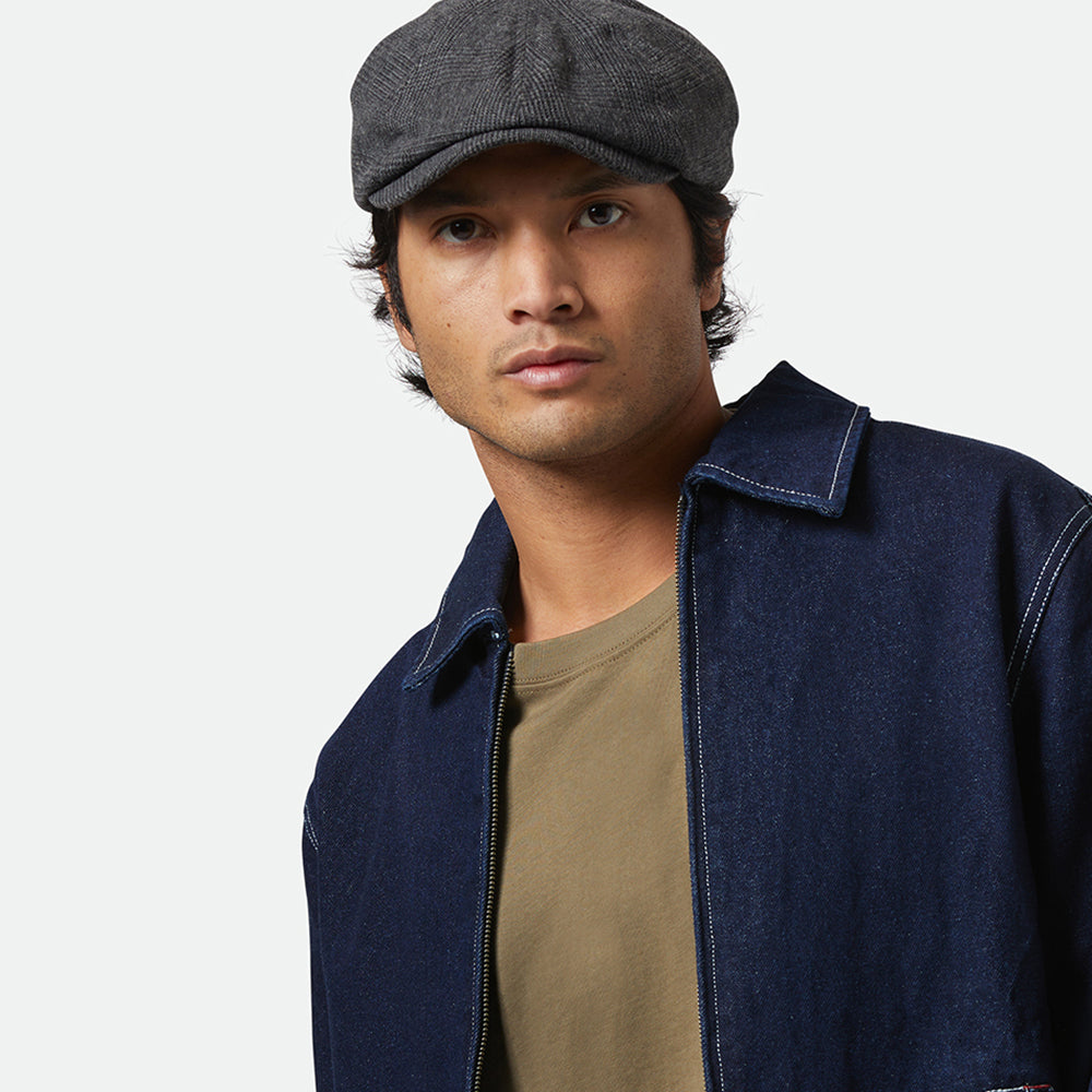 Gorra Newsboy Brood Príncipe de Gales de Brixton - Antracita