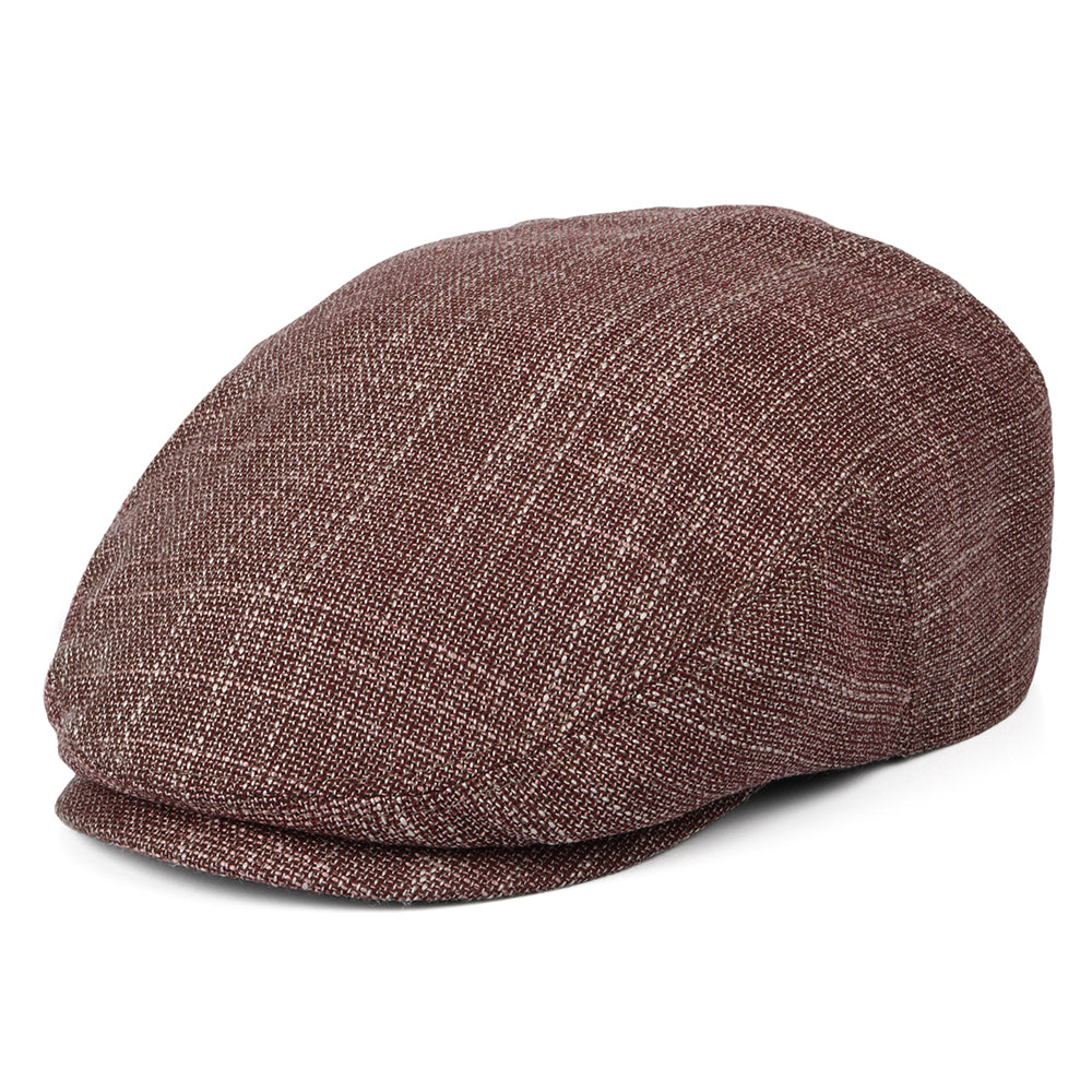 Gorra plana Kent de virgin wool-silk de Stetson - Mezcla de rojos
