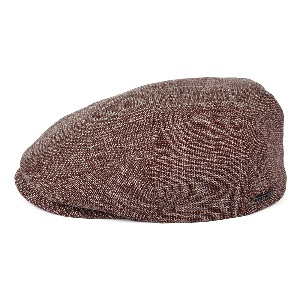 Gorra plana Kent de virgin wool-silk de Stetson - Mezcla de rojos