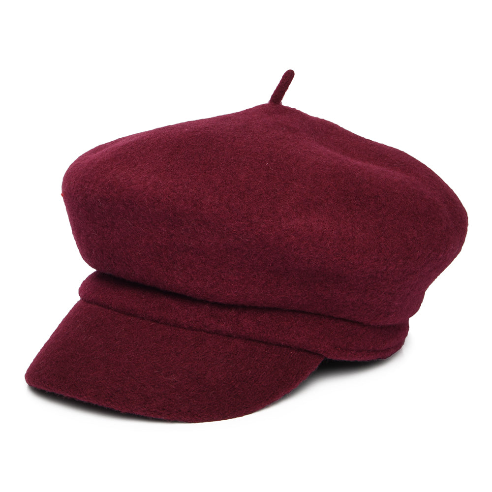 Gorra Baker Boy Vanessa de lana de Whiteley - Merlot