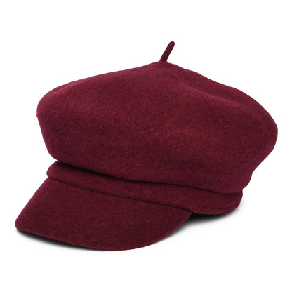 Gorra Baker Boy Vanessa de lana de Whiteley - Merlot