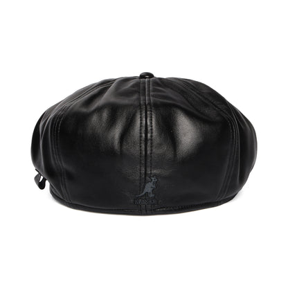 Gorra Newsboy de piel sintética de Kangol - Negro